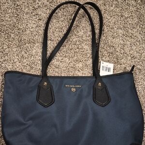 Michael Kors Dark Blue and Black Tote